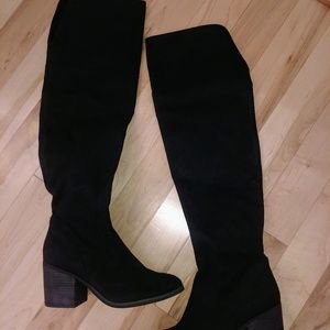 Over-the-Knee Faux Suede Boots